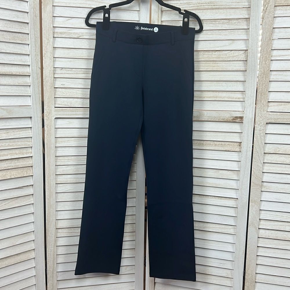 Betabrand Navy Classic Ponte Yoga Dress Pant Small Petite